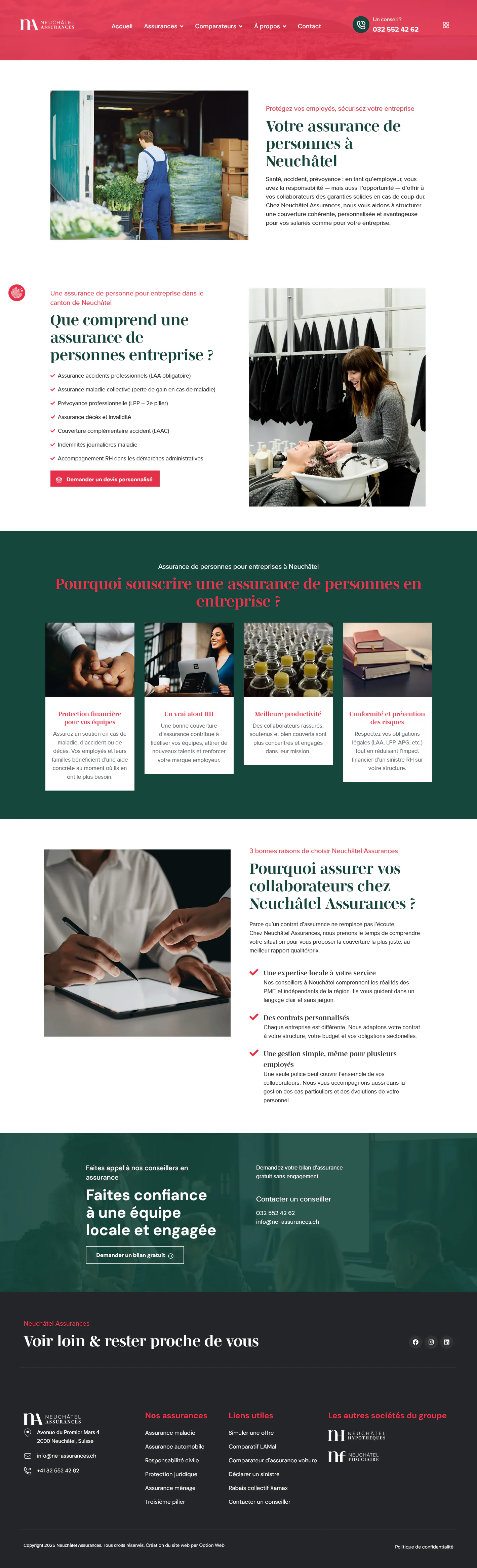Capture du projet neuchatel assurances